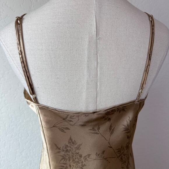 Vintage Y2K Victorias Secret Satin Floral Mini Slip Dress Lace Trim Small - Picture 16 of 16